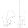 Смеситель для кухни под осмос Globus Lux Lazer GLLR-0800-00-06 хром/слоновая кость- Фото 4